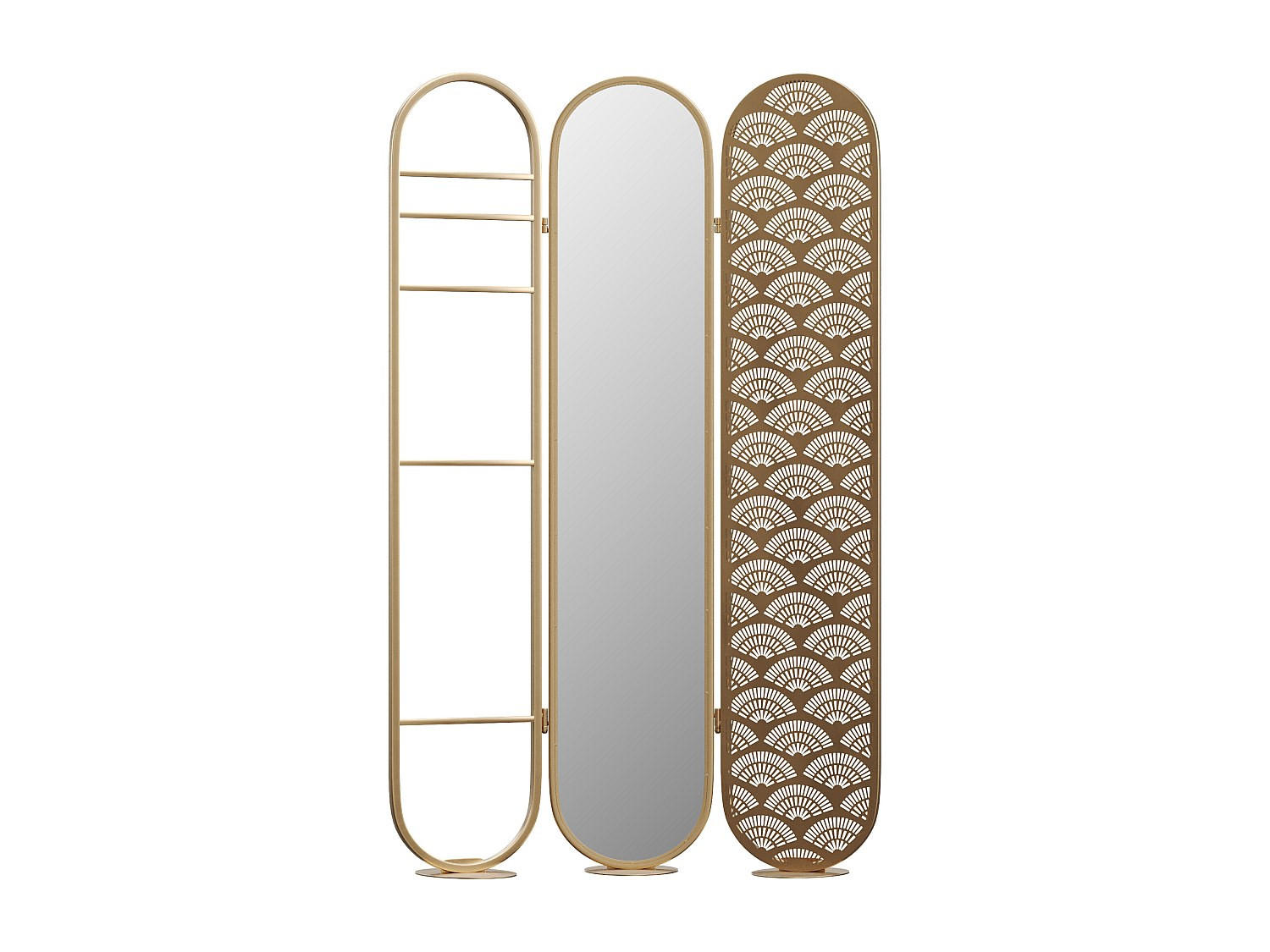 PARAVENT - 117 cmcm x 30 cmcm - Metall - Goldfarben - MAVICA - Goldfarben, Metall (117/175/30cm) - Vente-Unique