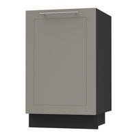 KÜCHENUNTERSCHRANK Kvantum D1D/50 Beige Matt / Schwarz Matt 50 / 50 / 82cm - Beige/Schwarz, Holz/Holzwerkstoff (50/82/50cm) - Feldmann-Wohnen
