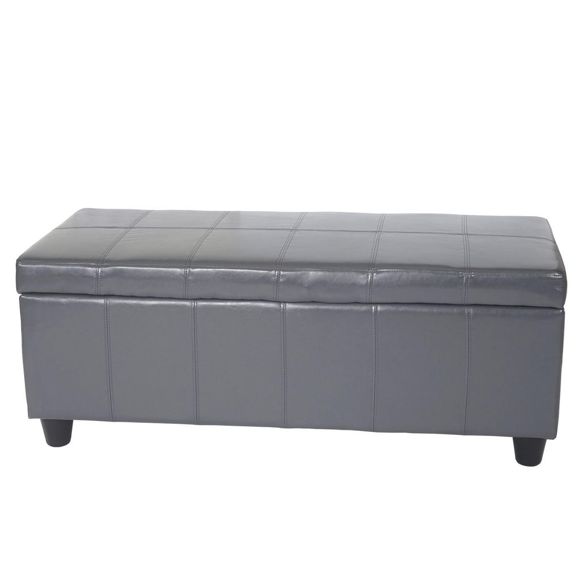 AUFBEWAHRUNGS-TRUHE Grau - Grau, Leder (112/45/45cm) - MCW