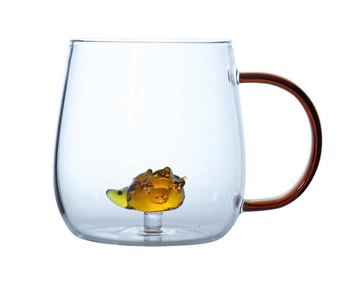 HRNEK Peter Hedgehog, borosilikátové sklo, 400 ml, 7,5/11,5/9,5 cm - průhledná, sklo (0.4L) - Mondex