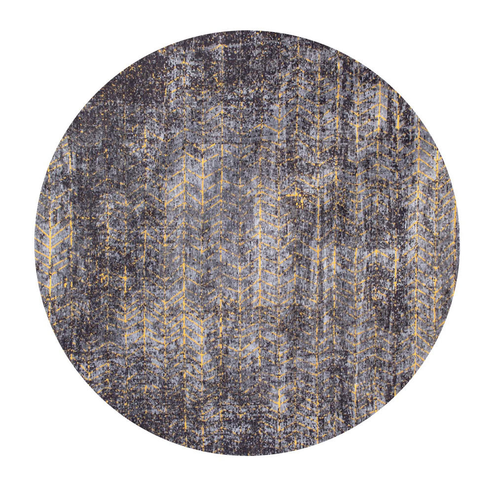 TEPPICH Broadway Glitter Mad Men 140/140 cm - Schwarz, Textil (140/140cm) - Louis De Poortere