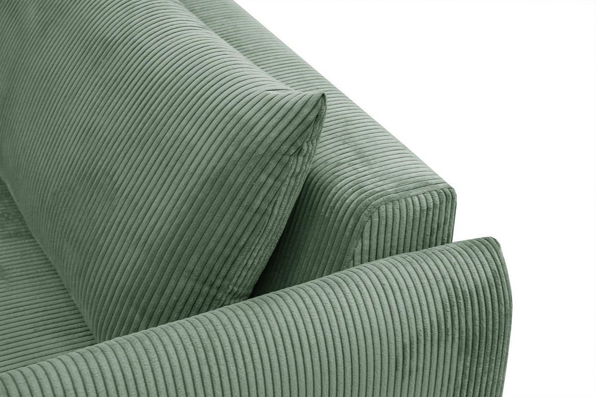 ECKSOFA TAUER 5-Sitzer, mintgrün - Schwarz/Mintgrün, Holzwerkstoff/Kunststoff (292/174cm) - Courtois Laville