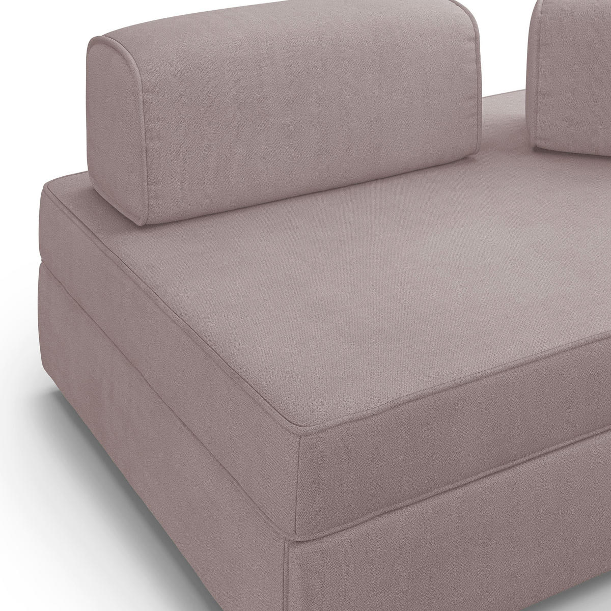 LINEARSOFA Liberty ausziehbar - Rosa, Textil (160/42/105cm) - Divani.store