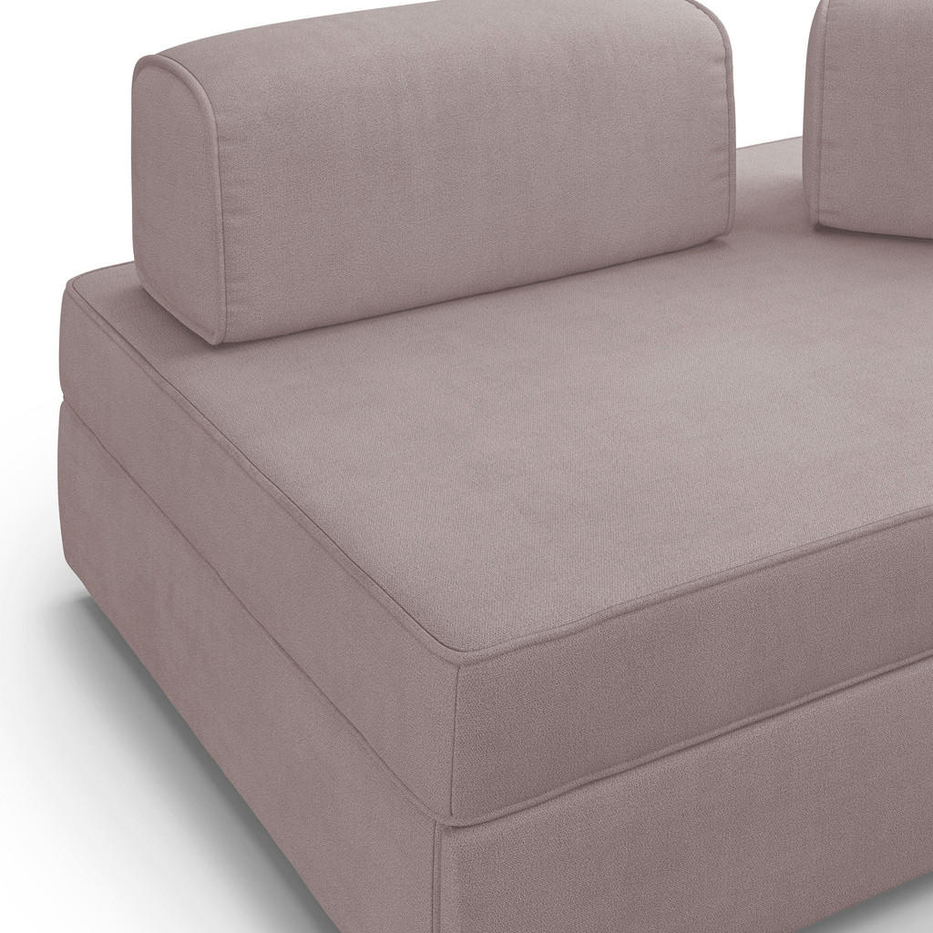 Thumbnail - Divani.store Linearsofa, Rosa, Textil, 160x42x105 cm, Wohnzimmer, Sofas & Couches, Sofas