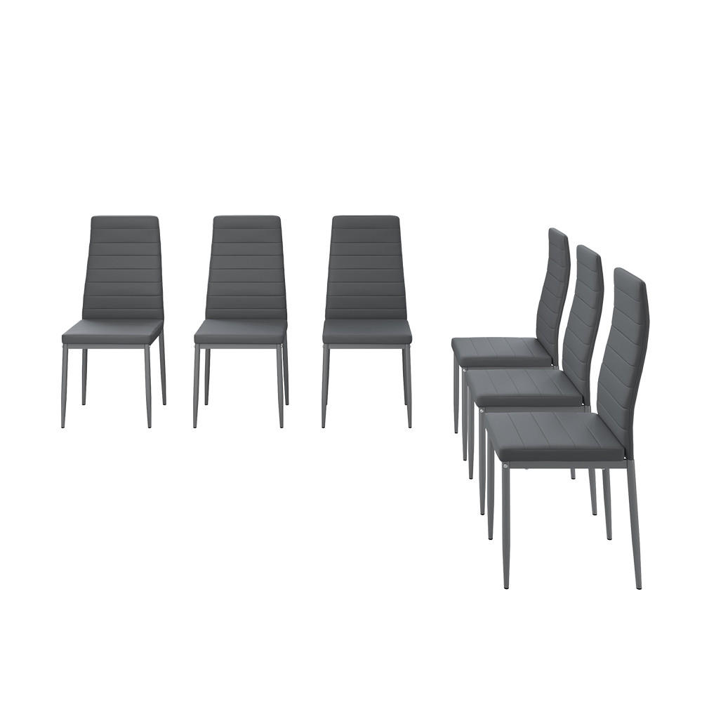 ESSZIMMERSTUHL Grand Grau 42.5 x 48 cm 6er Set - Grau, Kunststoff (42.5/96/48cm) - Vicco