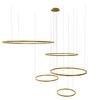 LED-HÄNGELAMPE 5er Ring Gold Ø 150 | 120 | 100 | 80 | 60cm - Goldfarben, Metall (1.3/150/3.3cm) - s.luce