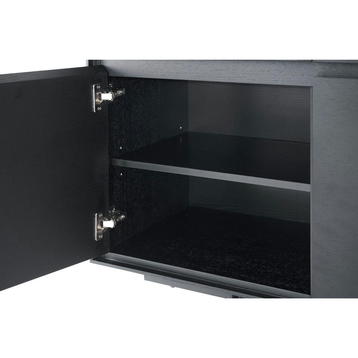 TV-ELEMENT Schwarz - Schwarz, Holz/Metall (160/50/45cm) - Furnhouse