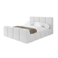 POLSTERBETT mit Bettkasten und Lattenrost mit Matratze H3/H4, Kopfteil, Boxbett, mit Stauraum - NATA-Z 160x200 Weiß - Weiß, Holzwerkstoff/Textil (160/200cm) - ALTDECOR