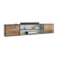 TV-LOWBOARD EDI 4 Weiß / Craft Gold Eiche – 2-türig - Honigeiche/Weiß, Holzwerkstoff (206.4/42/38.9cm)