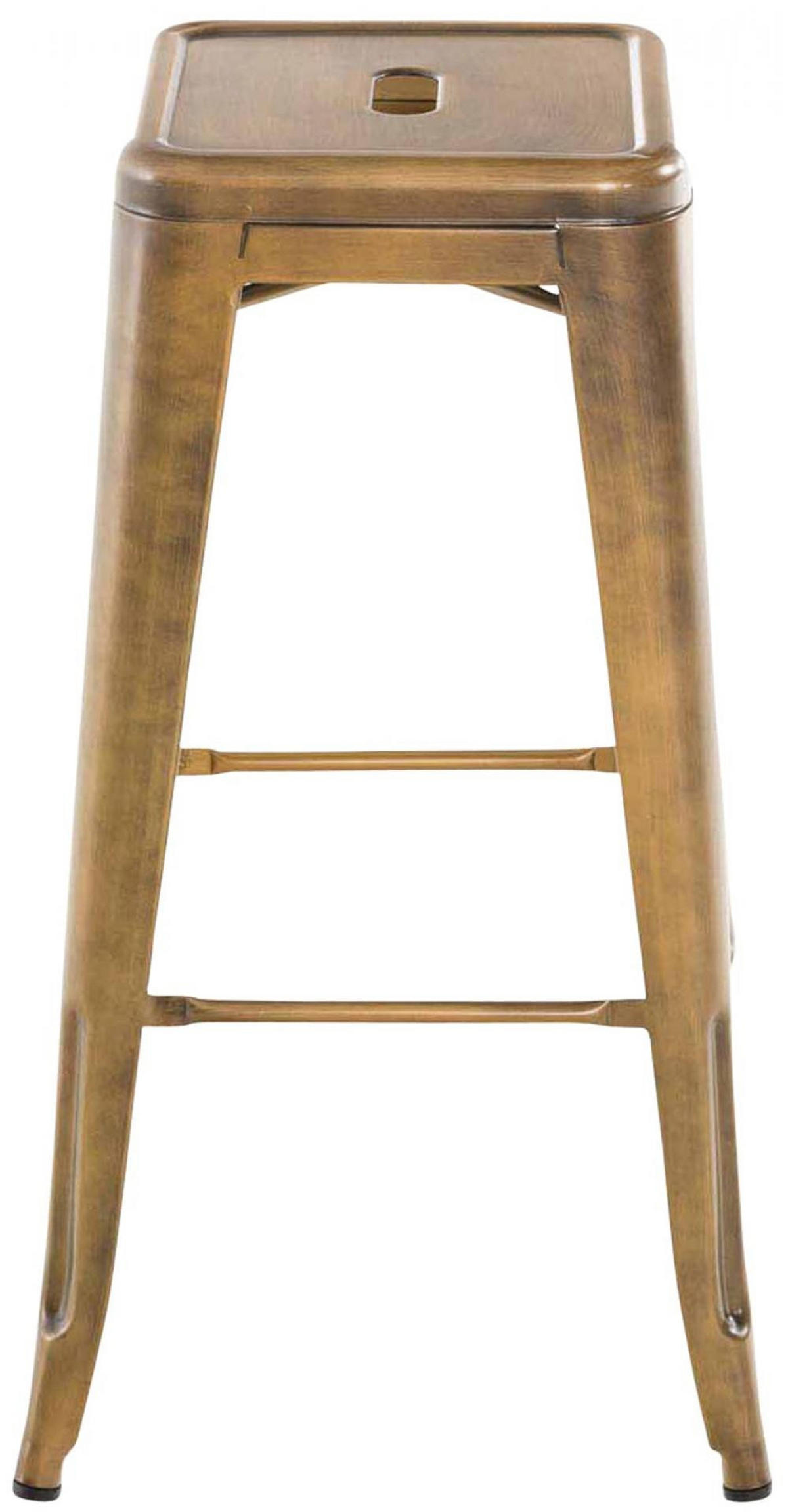 BARHOCKER 2er Set Metall gold - Goldfarben/Bronzefarben, Metall (43/76/43cm) - CLP