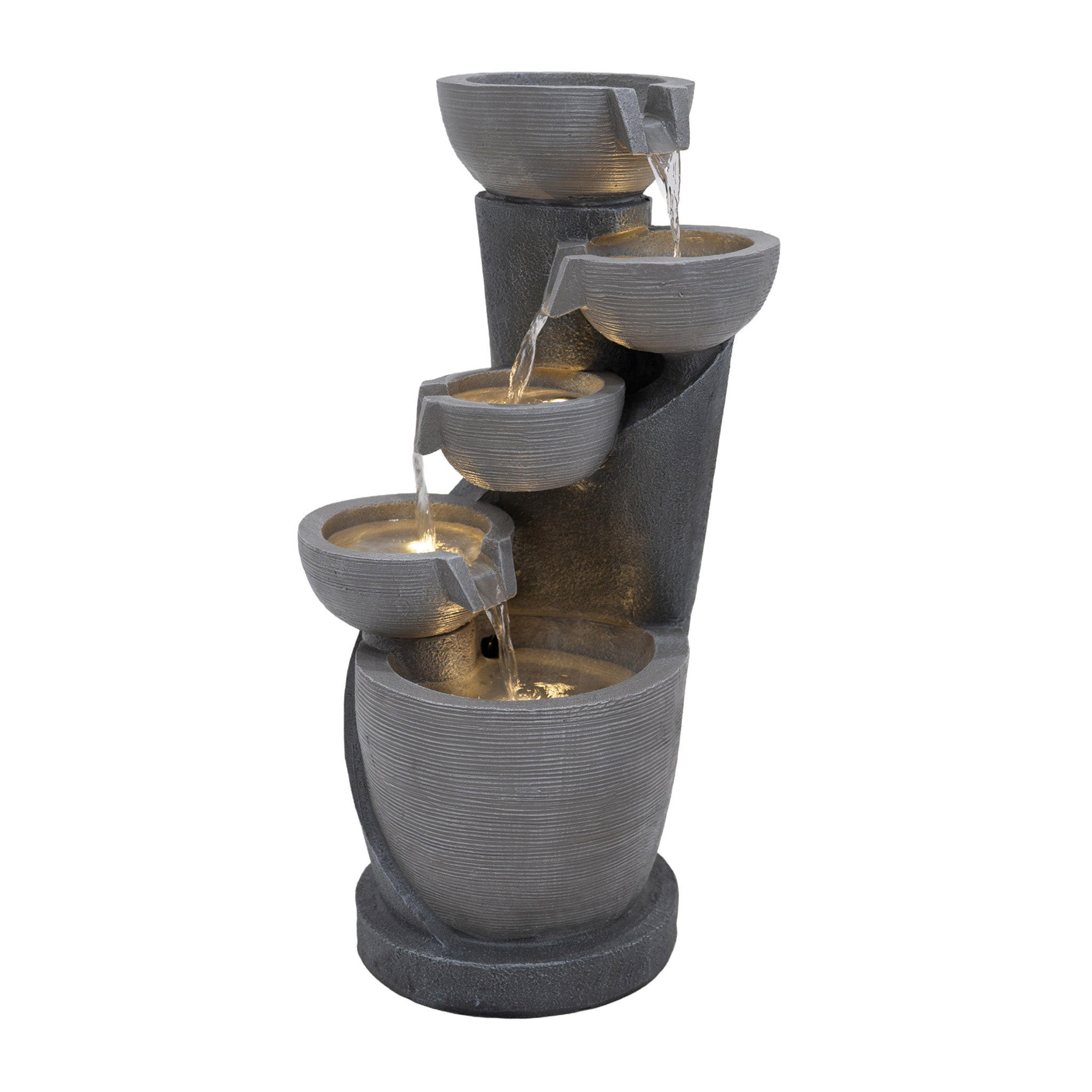 Monstershop Gartenbrunnen Grau 26.5x56.5x26 cm
