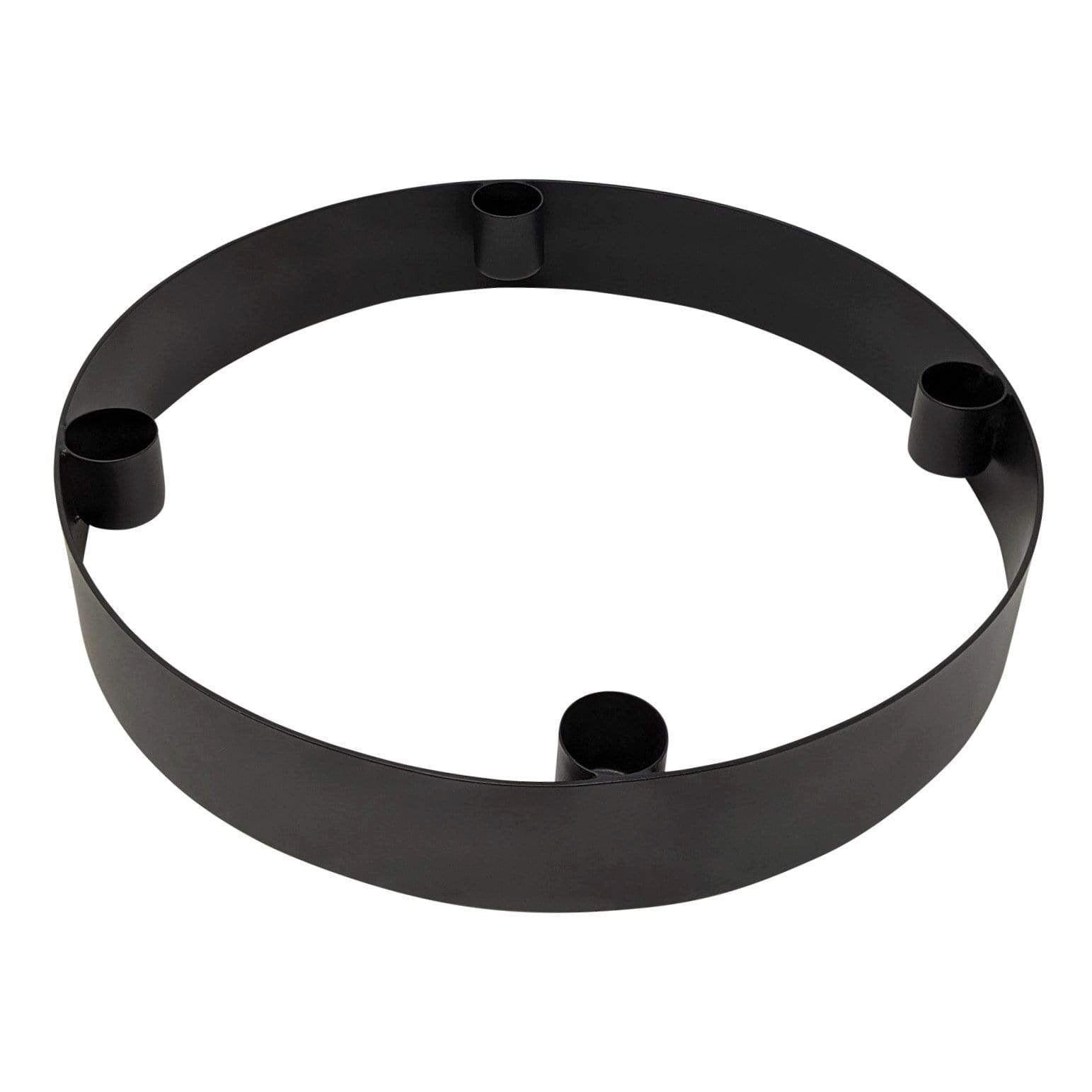 ADVENTSKRANZ Ring-Kerzenständer Onyx aus Eisen in Schwarz Ø25/4 cm - Schwarz, Metall (25/4/25cm) - LaLe Living