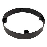 ADVENTSKRANZ Ring-Kerzenständer Onyx aus Eisen in Schwarz Ø25/4 cm - Schwarz, Metall (25/4/25cm) - LaLe Living