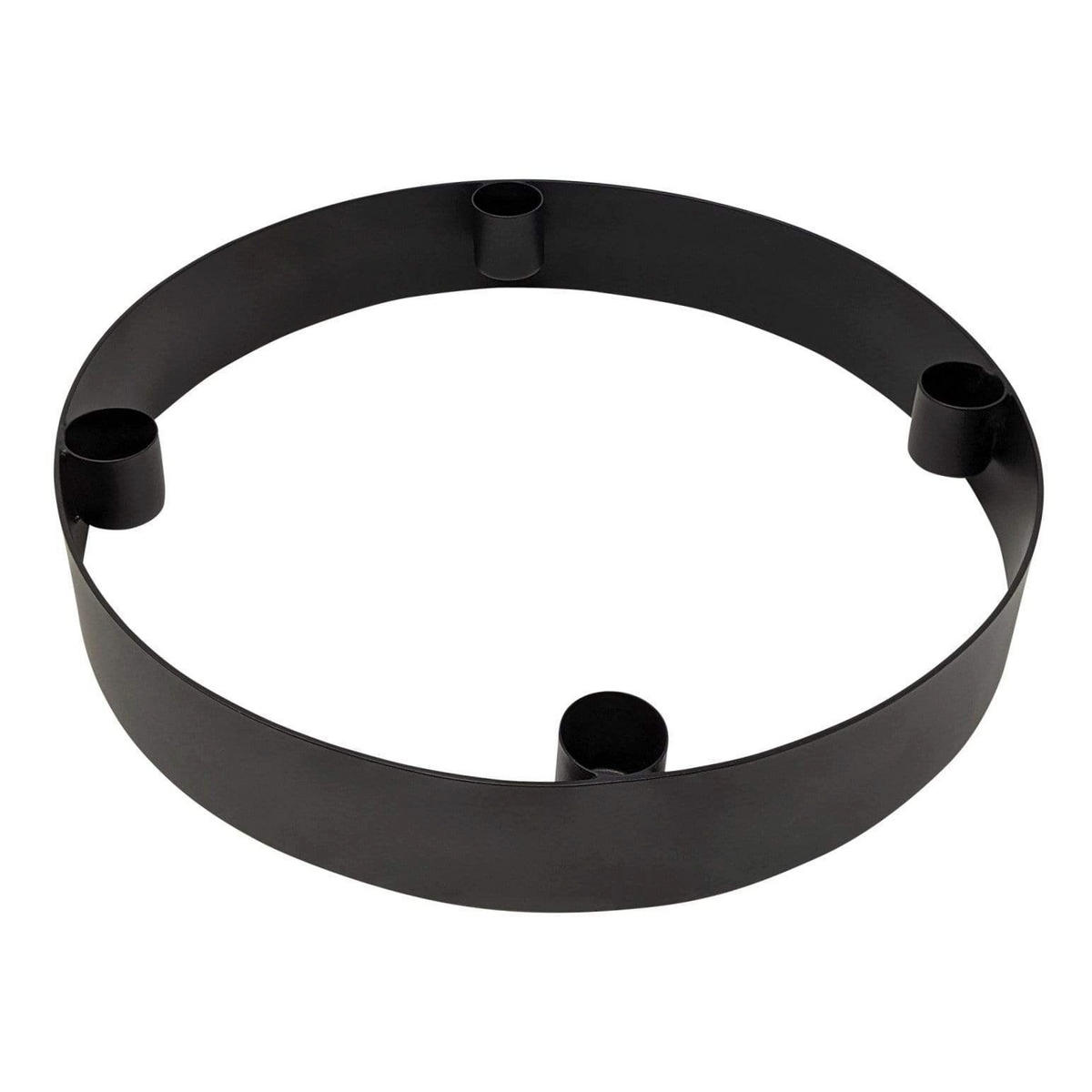 ADVENTSKRANZ Ring-Kerzenständer Onyx aus Eisen in Schwarz Ø25/4 cm - Schwarz, Metall (25/4/25cm) - LaLe Living