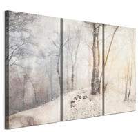 LEINWANDBILD Winter 3-tlg. 120x80 cm - Grau, Holz (120/80cm) - LUMASOUL