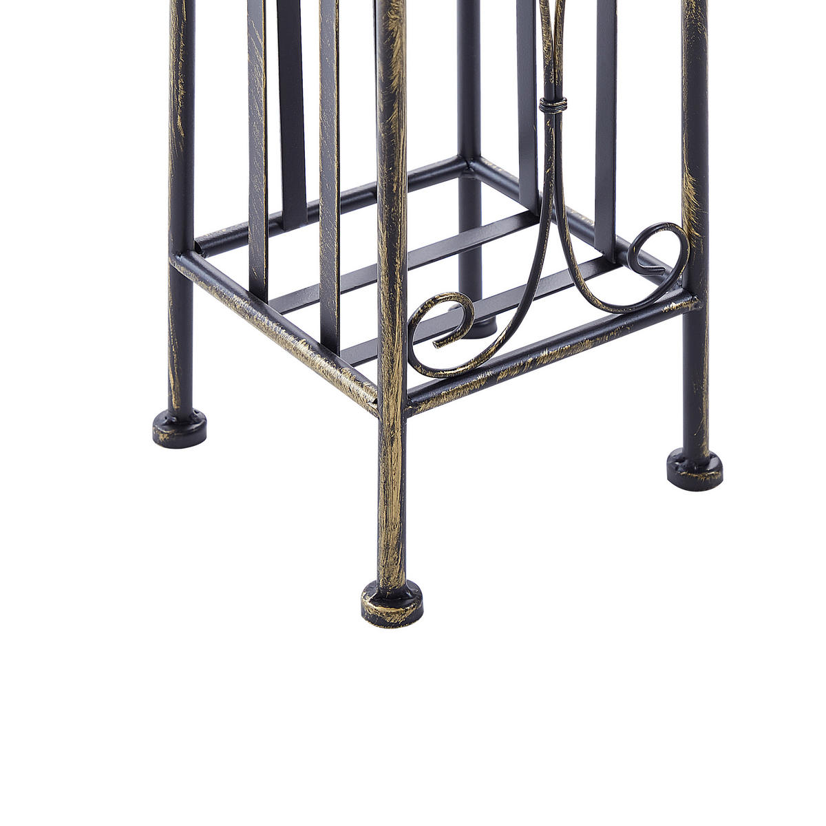 TOILETTENPAPIERSTÄNDER Metall Antik Optik schwarz Brisa - Schwarz, Metall (18/68/15cm) - Beliani