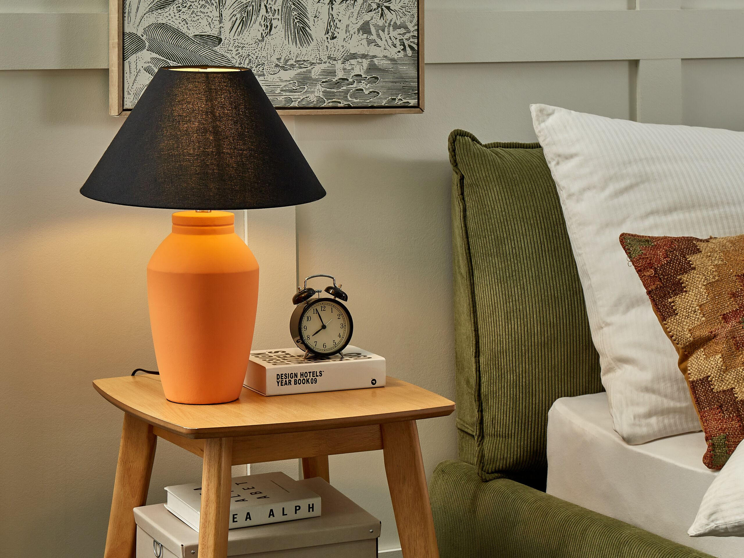 TISCHLAMPE Rodeiro 40/40/52 cm - Orange, Keramik (40/40/52cm) - Beliani