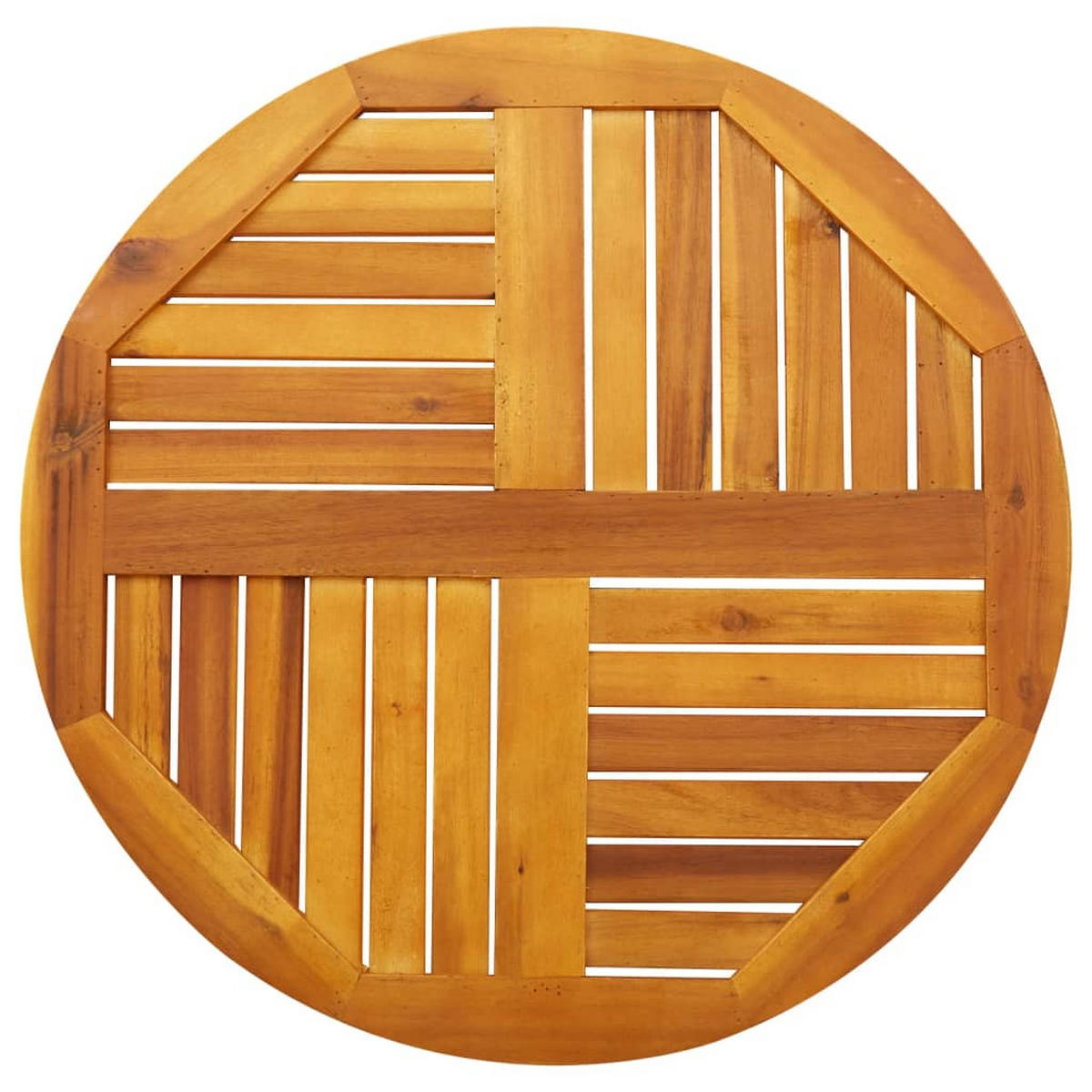 TISCHPLATTE Ø70/2 Cm Rund Massivholz Akazie - Braun, Holz (70/70/2cm) - vidaXL