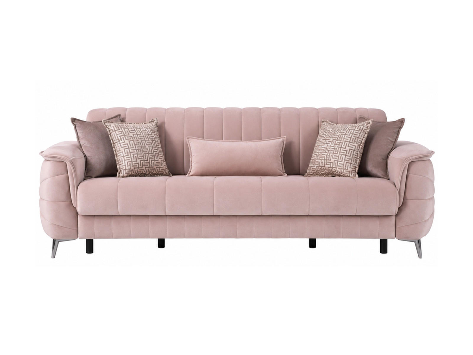 3-SITZER SOFA Osorno Beige - Beige, Leder/Holzwerkstoff (240/80/95cm) - Villa Möbel