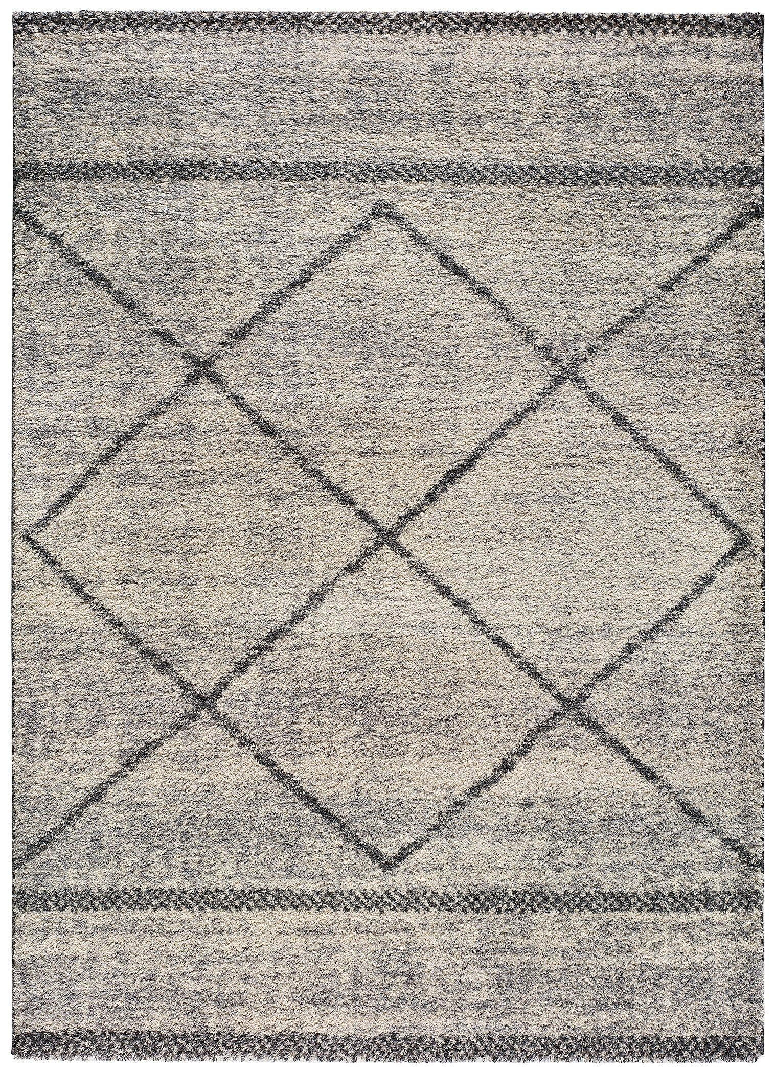 Atticgo Hochflorteppich Grau 80x150 cm