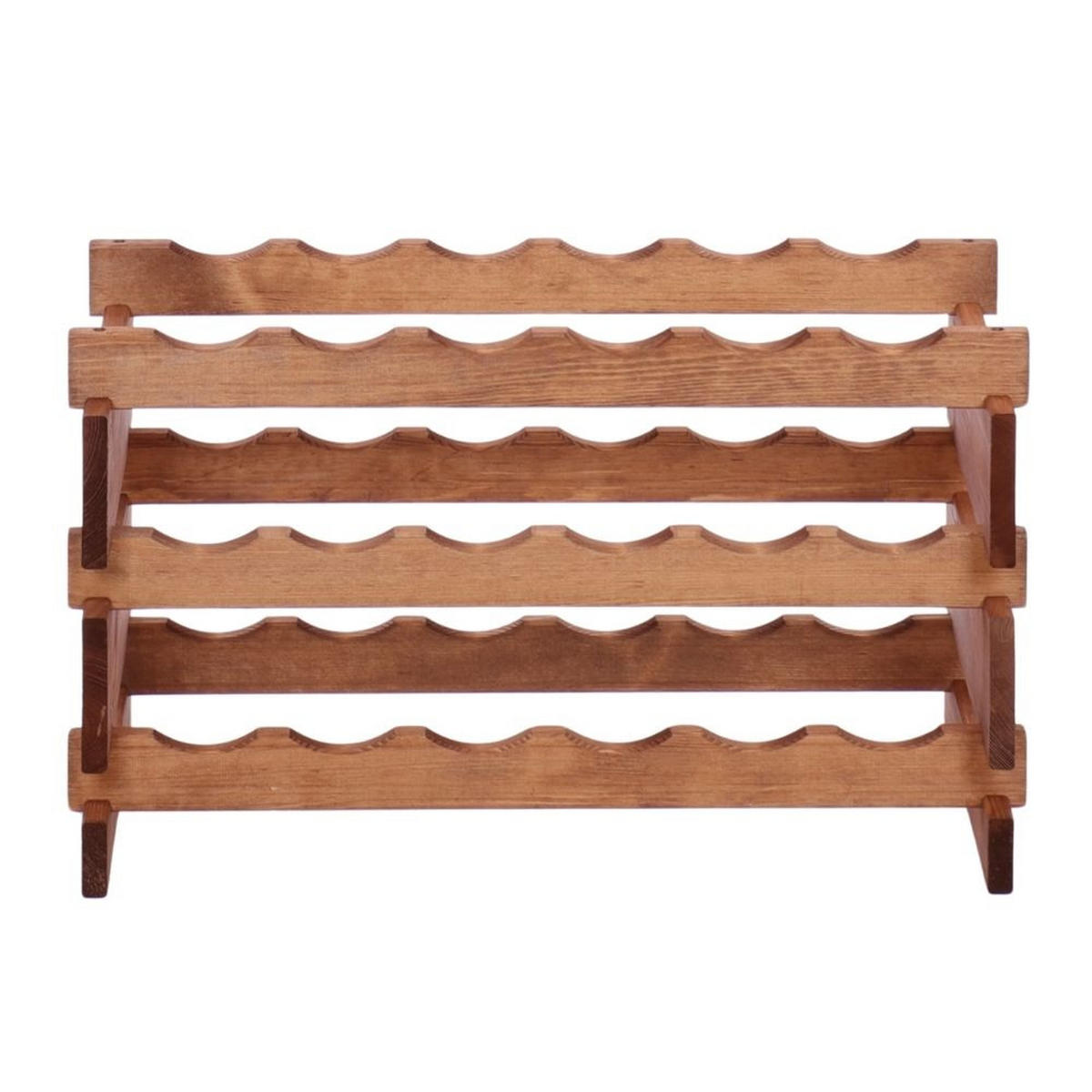 WEINREGAL VINOTECA FLEX PRO HxBxT 37x65x28cm 18 Flaschen auf 3 Fbenen Braun geölt - Braun, Holz (65/37/28cm) - PROREGAL