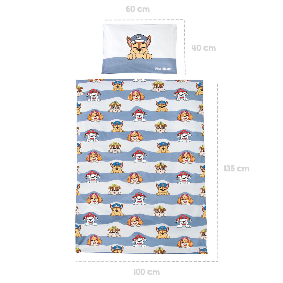 BABYBETTWÄSCHE Paw Patrol 100x135 cm - Weiß, Textil (100/135cm) - Roba