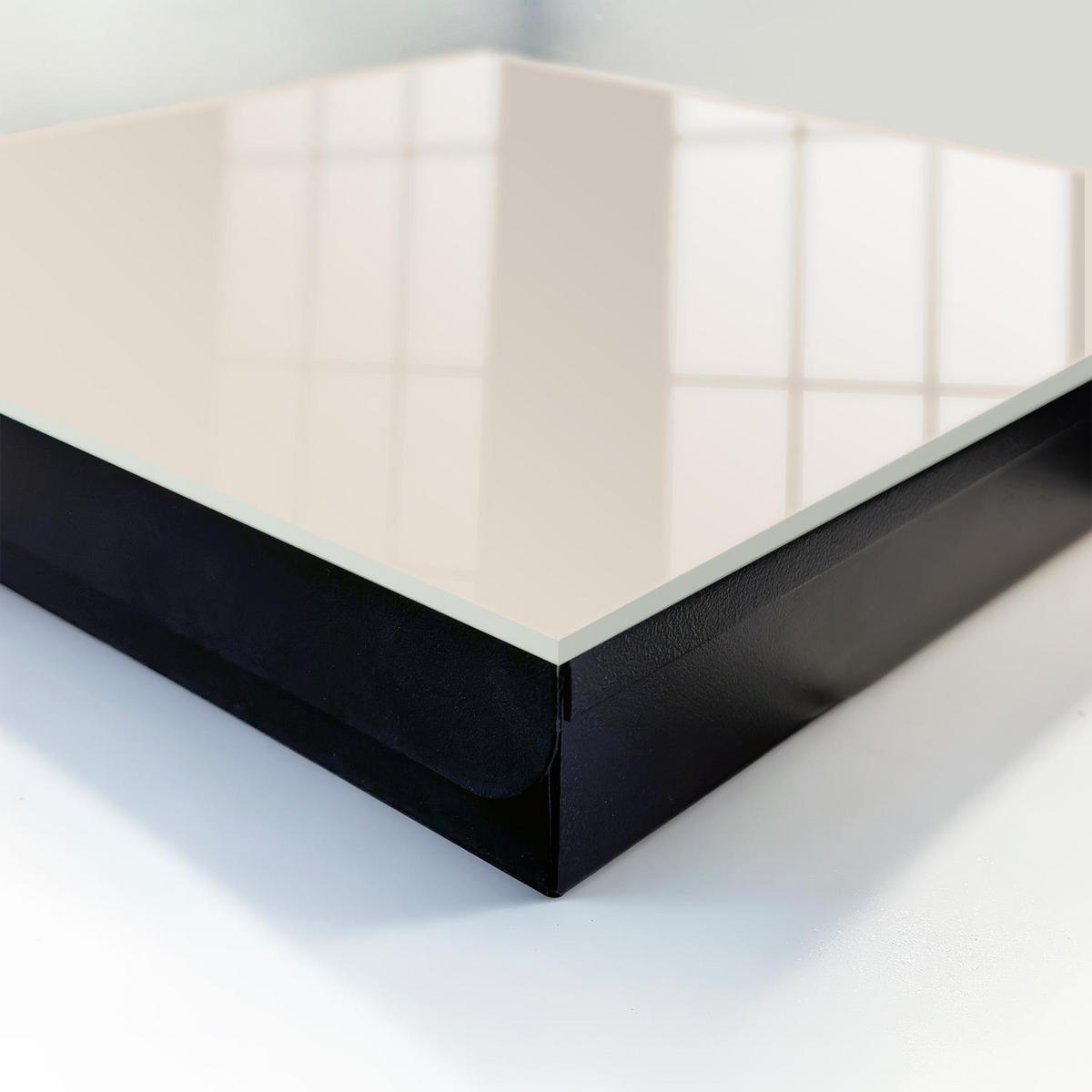 SCHLÜSSELBOX Schwarz 30x30 cm- Türöffnung nach rechts - Beige Stein - Creme, Metall (30/30/5cm) - TULUP
