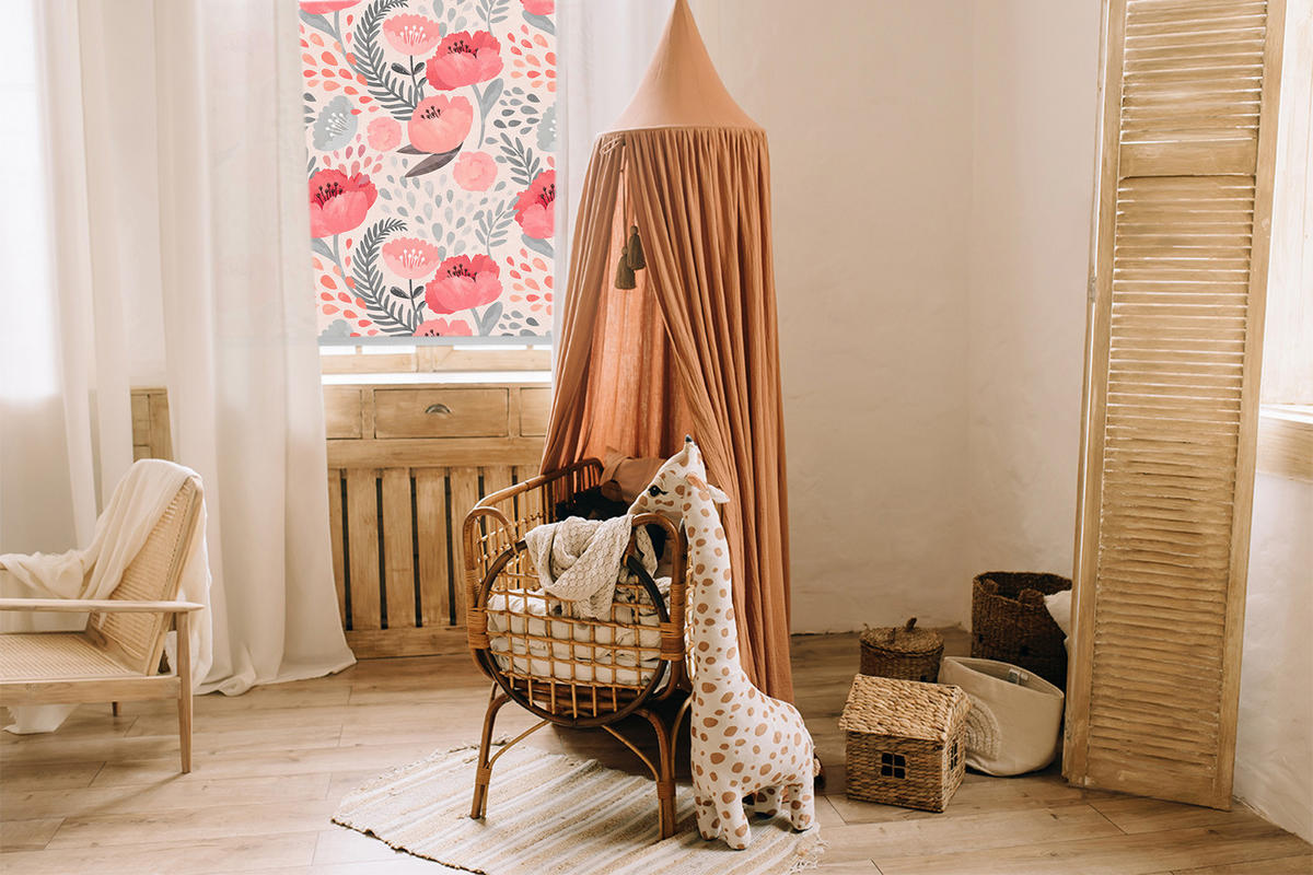 VNÚTORNÁ roleta - okenná roleta - roleta - 130x140 cm - Mak - červená, plast (130/140/0.5cm) - TULUP