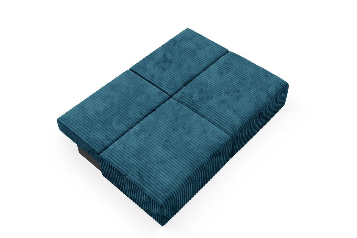 SCHLAFSOFA Natalia Xs - Blau, Holzwerkstoff/Textil (216/85/105cm) - Fun Möbel