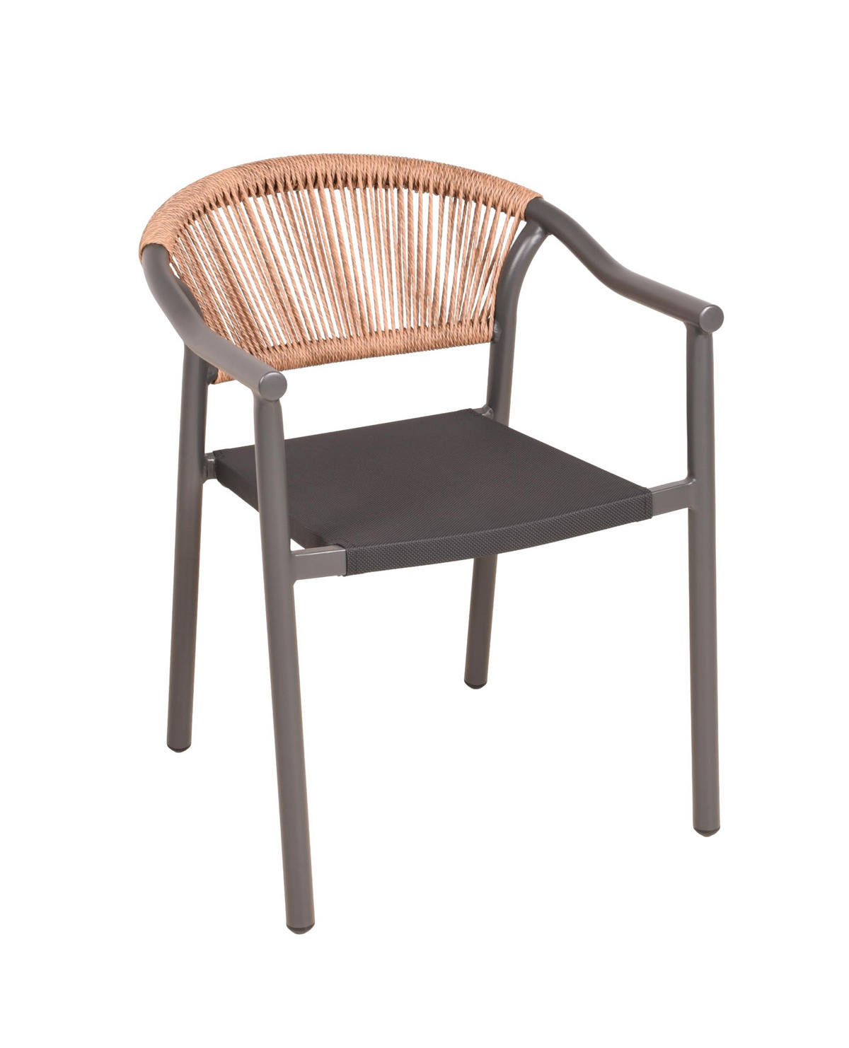 BISTRO-SET Wilmo 5-tlg. 1x Klapptisch 4x Stapelstuhl Braun Rattan Balkonset - Braun, Holz - DELUKE