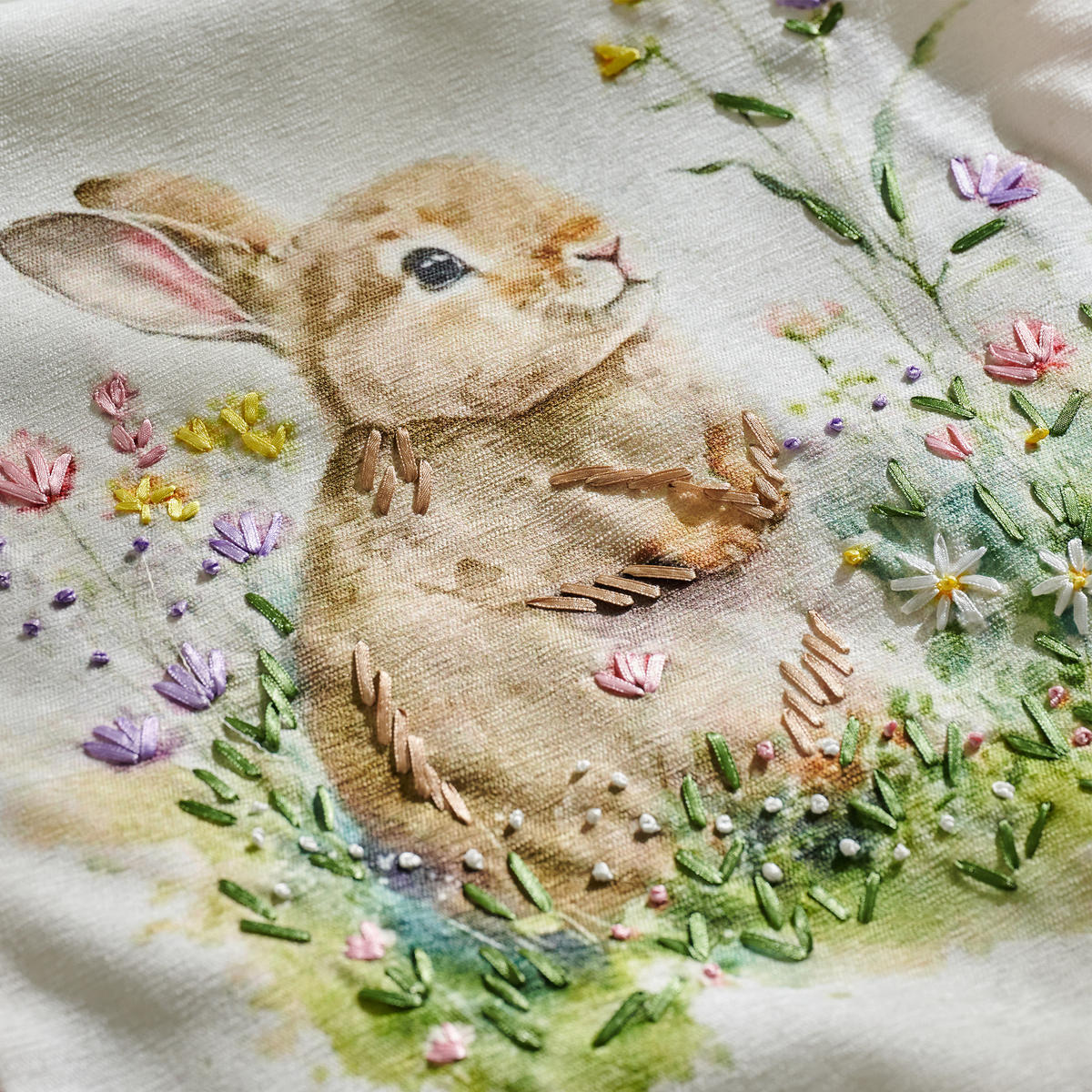 TISCHLÄUFER Bunnelle - Weiß, Textil (180/40/1cm) - home&you