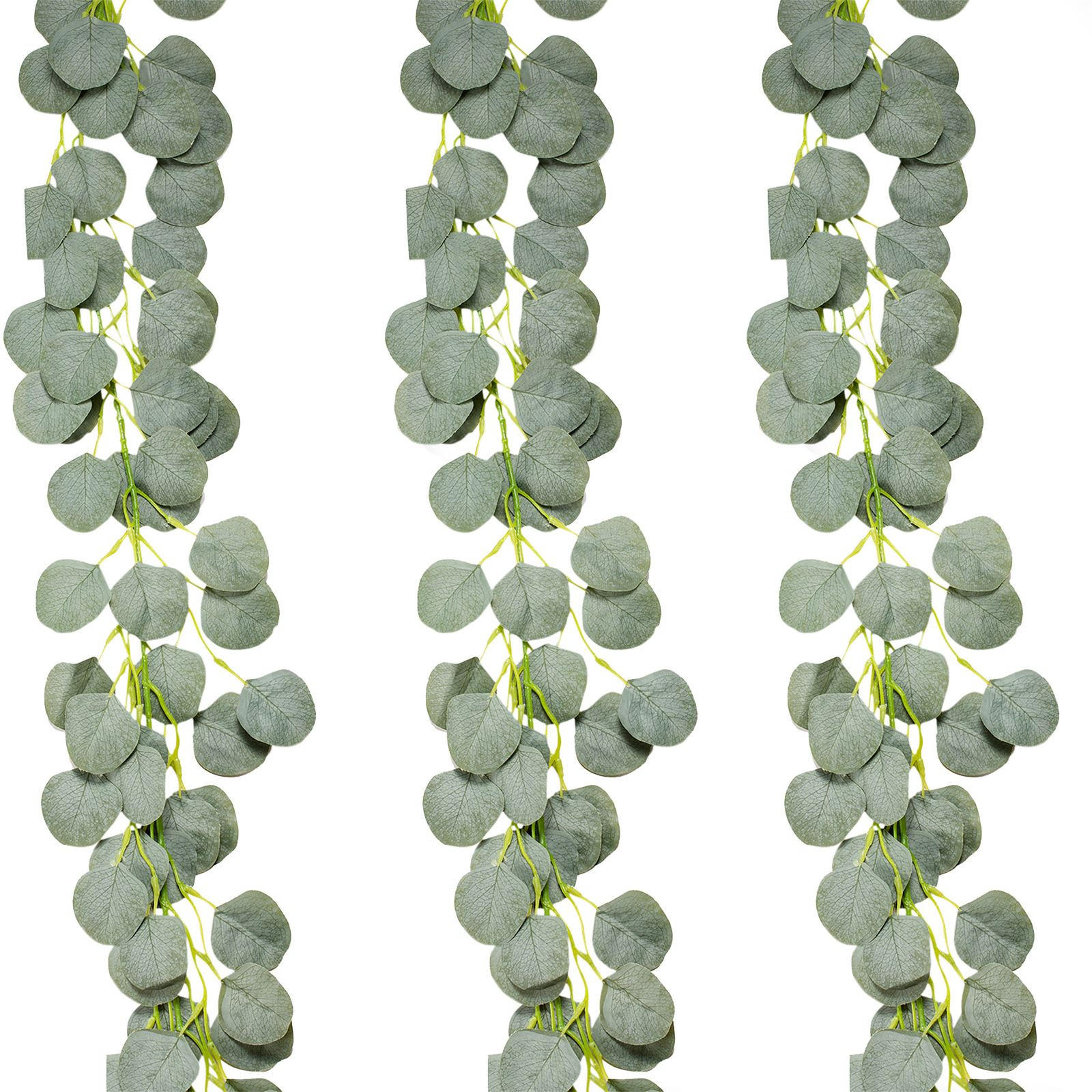 GIRLANDE EUKALYPTUS - Dunkelgrün, Kunststoff/Metall (200cm) - IDIMEX