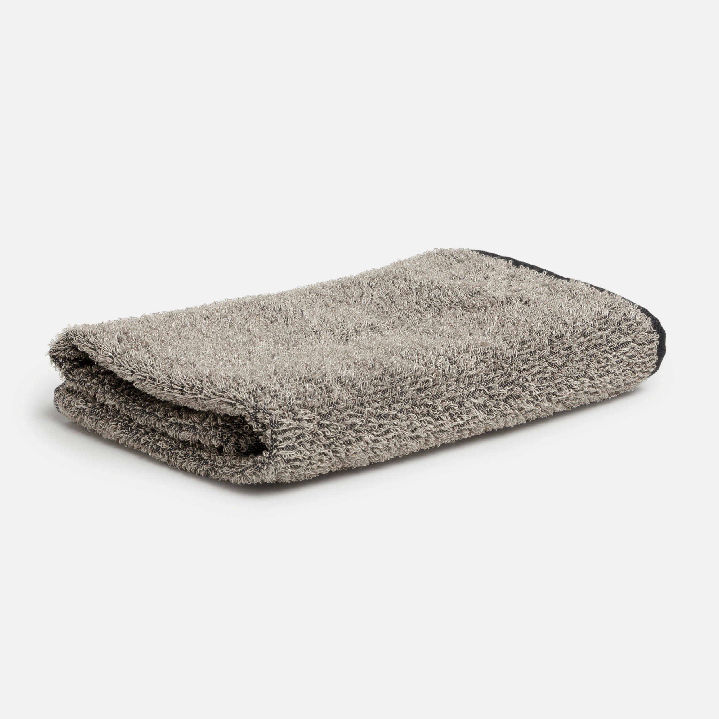 HANDTUCH SAUNA - Schwarz/Naturfarben, Textil (50/70cm) - MÖVE