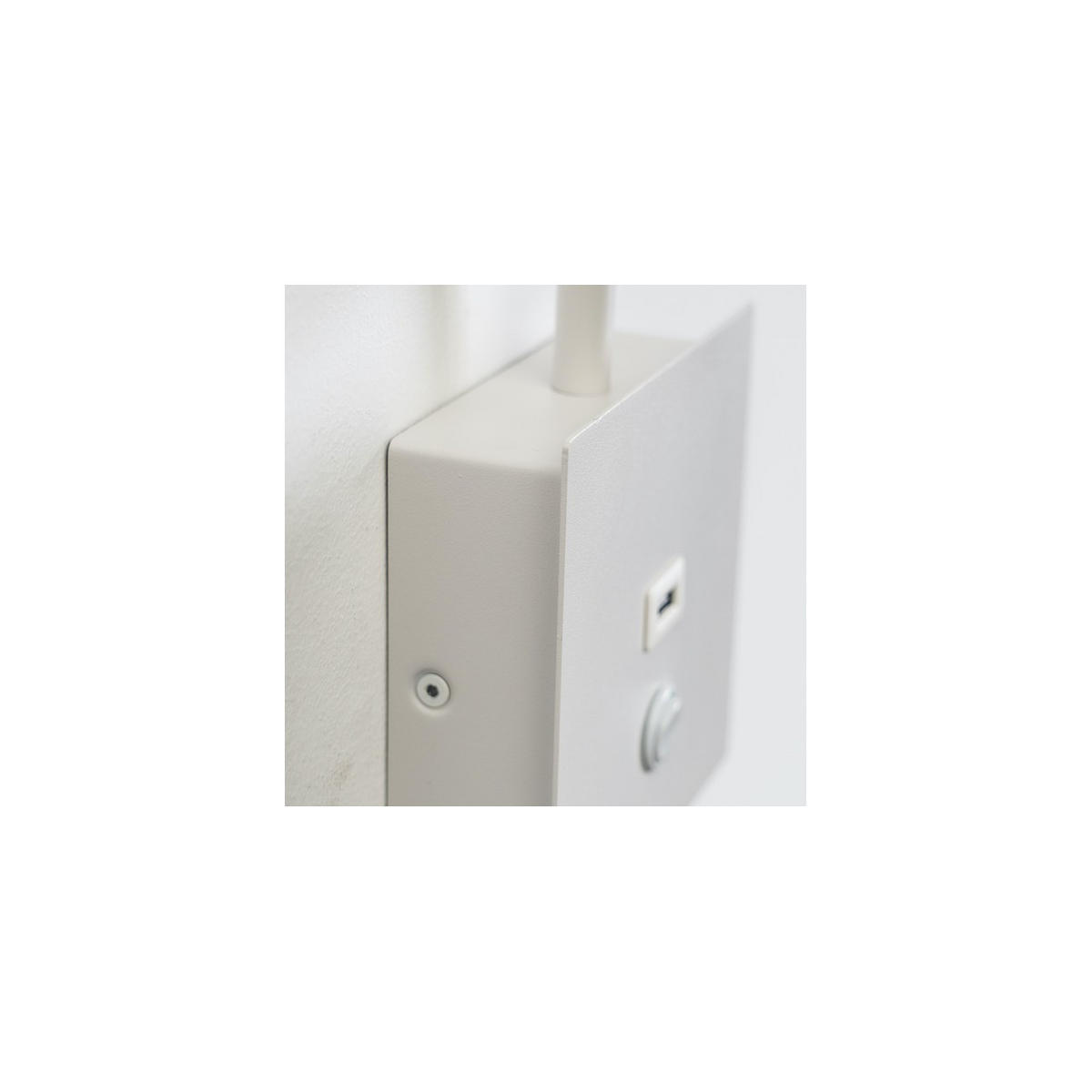 WANDLEUCHTE Miami, Weiß, 12cm - Weiß, Metall (21/12/12cm) - KOSILUM