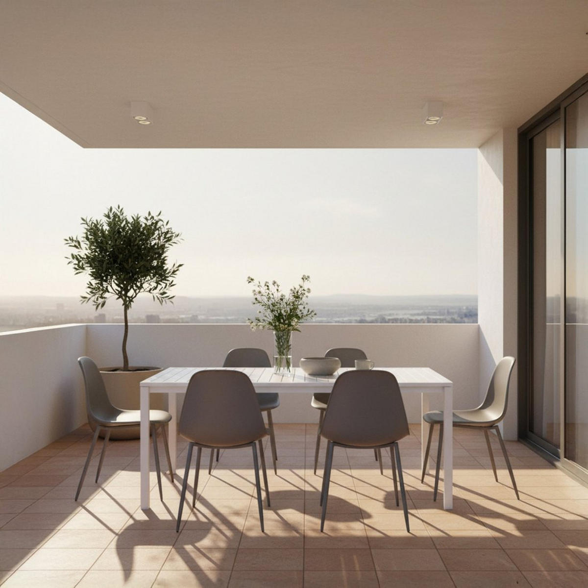 STUHL FÜR DRAUSSEN Nina Grau 45 cm x 80 cm - Grau, Kunststoff (45/80/53cm) - Klast Home