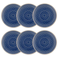 TELLER (6er Set) Sumatra - Blau, Keramik (21/21/2cm) - Butlers