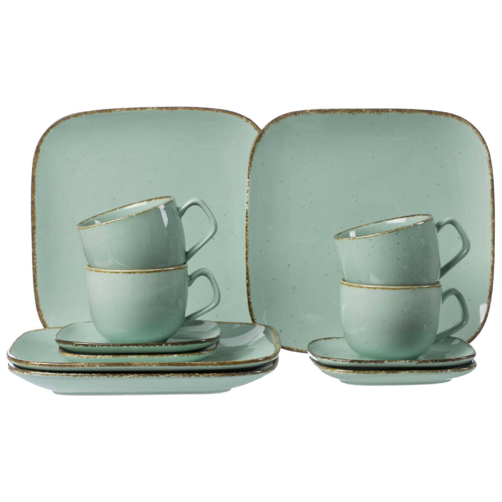 KAFFEESERVICE Casa Blau 12er Set - Blau, Keramik (30/27/33cm) - Ritzenhoff Breker