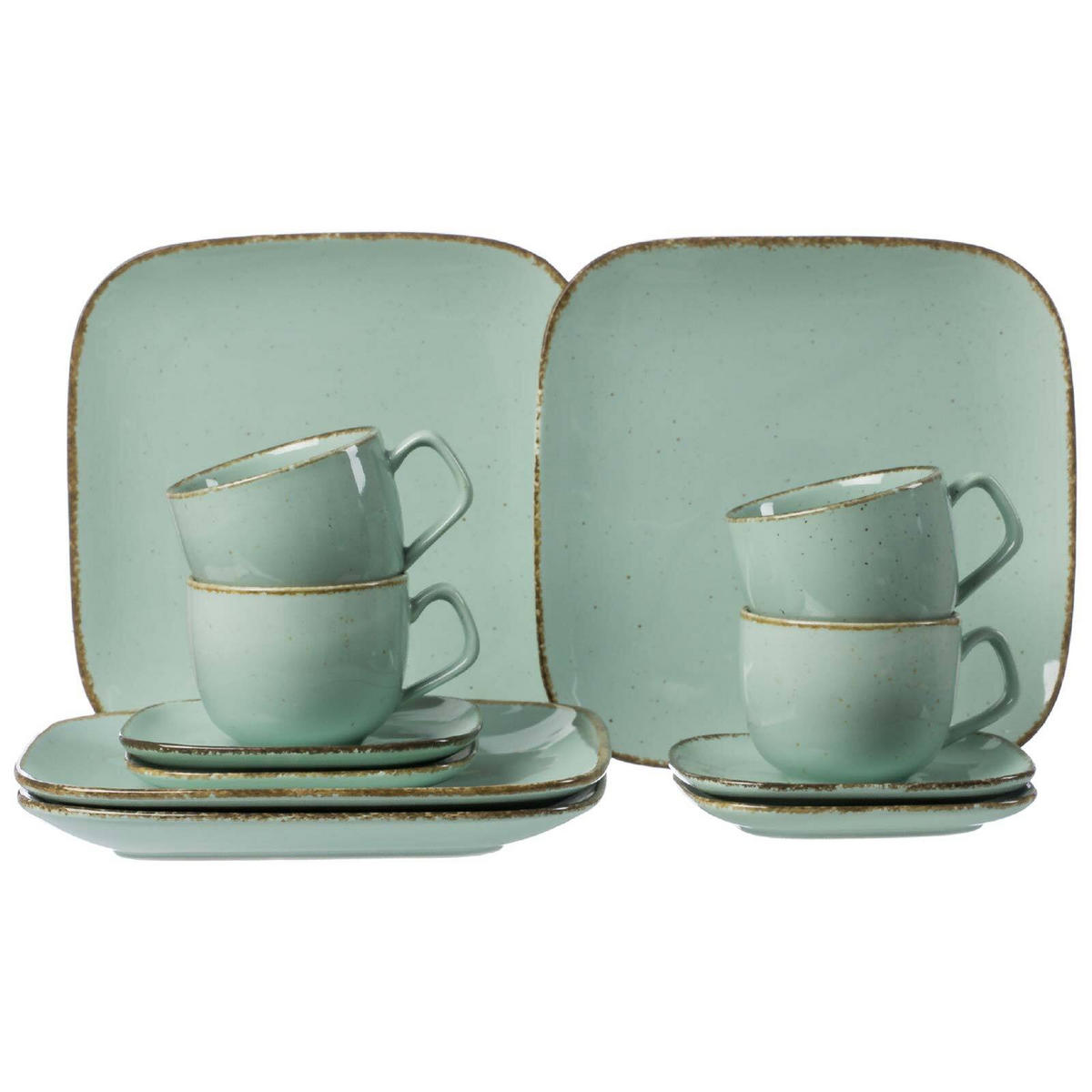 KAFFEESERVICE Casa Blau 12er Set - Blau, Keramik (30/27/33cm) - Ritzenhoff Breker