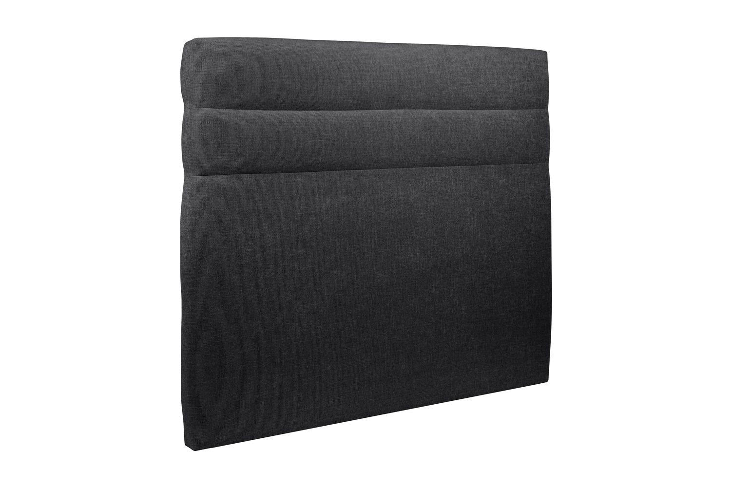 KOPFTEIL Modell Linien – Schwarzer Stoff 140 cm - Beige/Schwarz, Holz (140/120/10cm) - Sommeil de Plomb