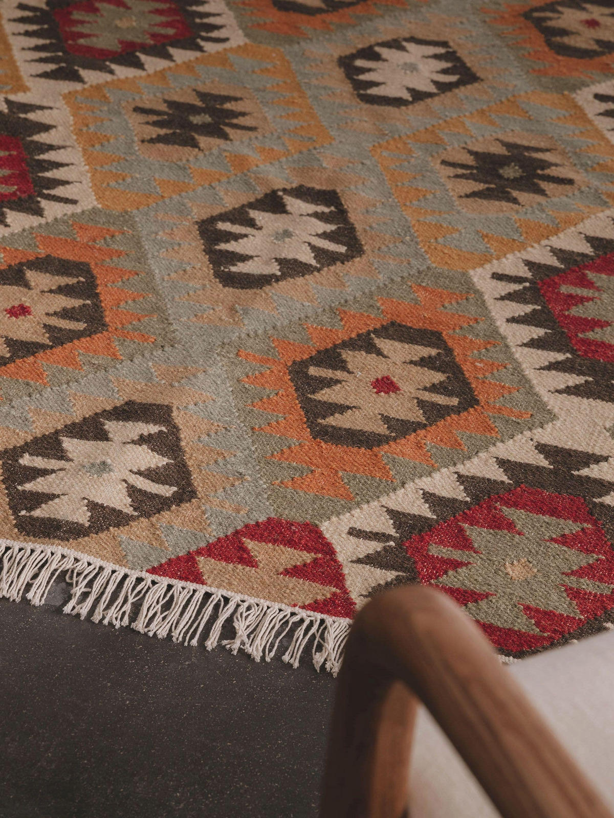 KELIM handgewebt Zohra Multicolor 70x140 cm - Multicolor, Textil (70/140cm) - benuta Pure