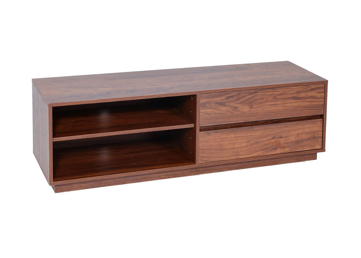 TV-RACK Walnuss Dekor - Walnussfarben, Holzwerkstoff (140/42/40cm) - MCW