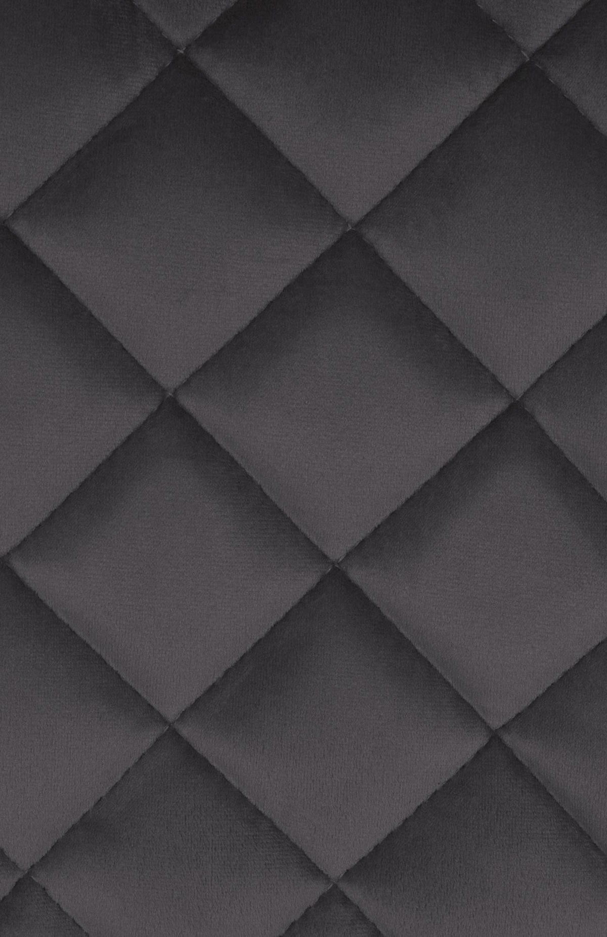 BARHOCKER Samt Schwarz - Schwarz, Textil/Metall (50/84/52cm) - CLP