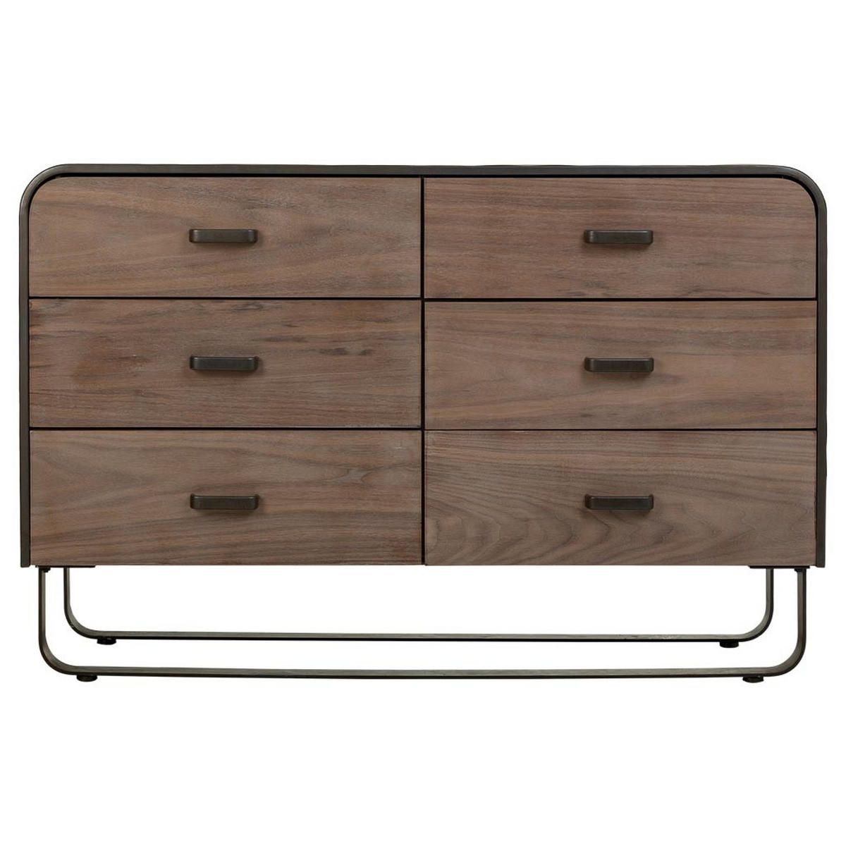 KOMMODE aus Holz und Metall 120x40x78 cm - Braun, Metall (120/78/40cm) - Wanderlust