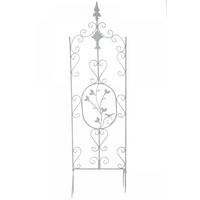 RANKGITTER Metall antik weiß - Weiß, Metall (35/122/1cm) - CLP