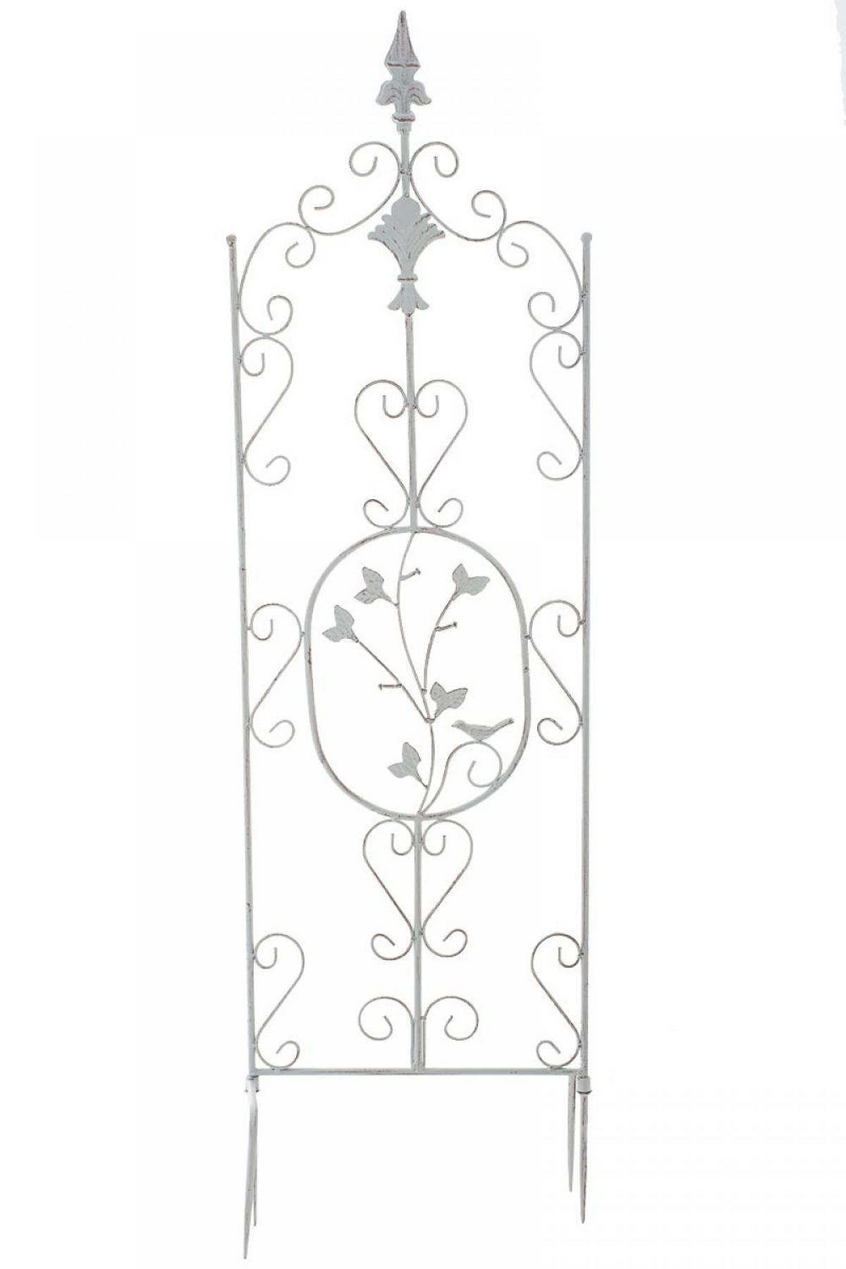 RANKGITTER Metall antik weiß - Weiß, Metall (35/122/1cm) - CLP