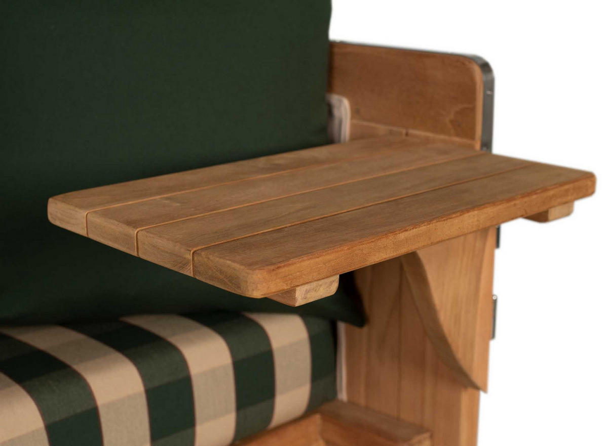 STRANDKORB XXL Düne Grande Teak Banana - Braun/Grün, Metall (142/170/95cm) - Mr. Deko