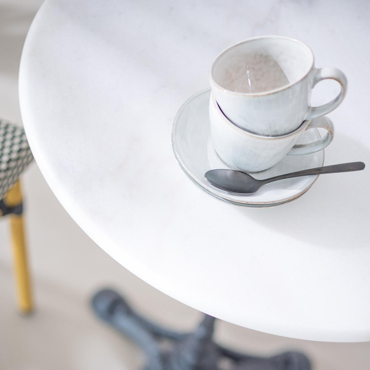 GARTENTISCH Castello - Schwarz/Weiß, Metall (60/60/71cm) - Butlers