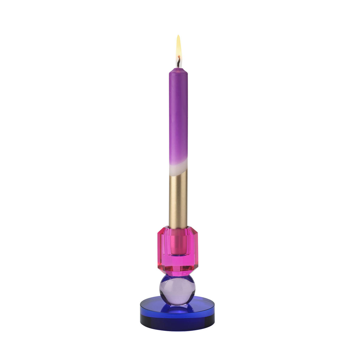KERZENHALTER Sari 1 Kugel, Glas, Pink / Flieder / Lila, H 10.5 cm - Pink, Glas (10/9/13cm) - Gift Company