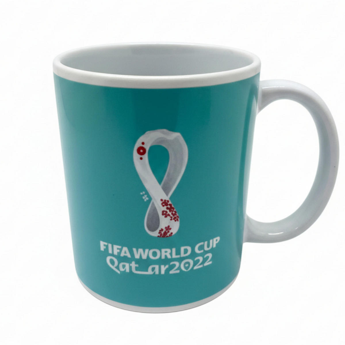KAFFEETASSE 456 325ml Türkis Weiß FIFA WORLD Cup 2022 - Türkis/Weiß, Keramik (0.325L) - JUNG
