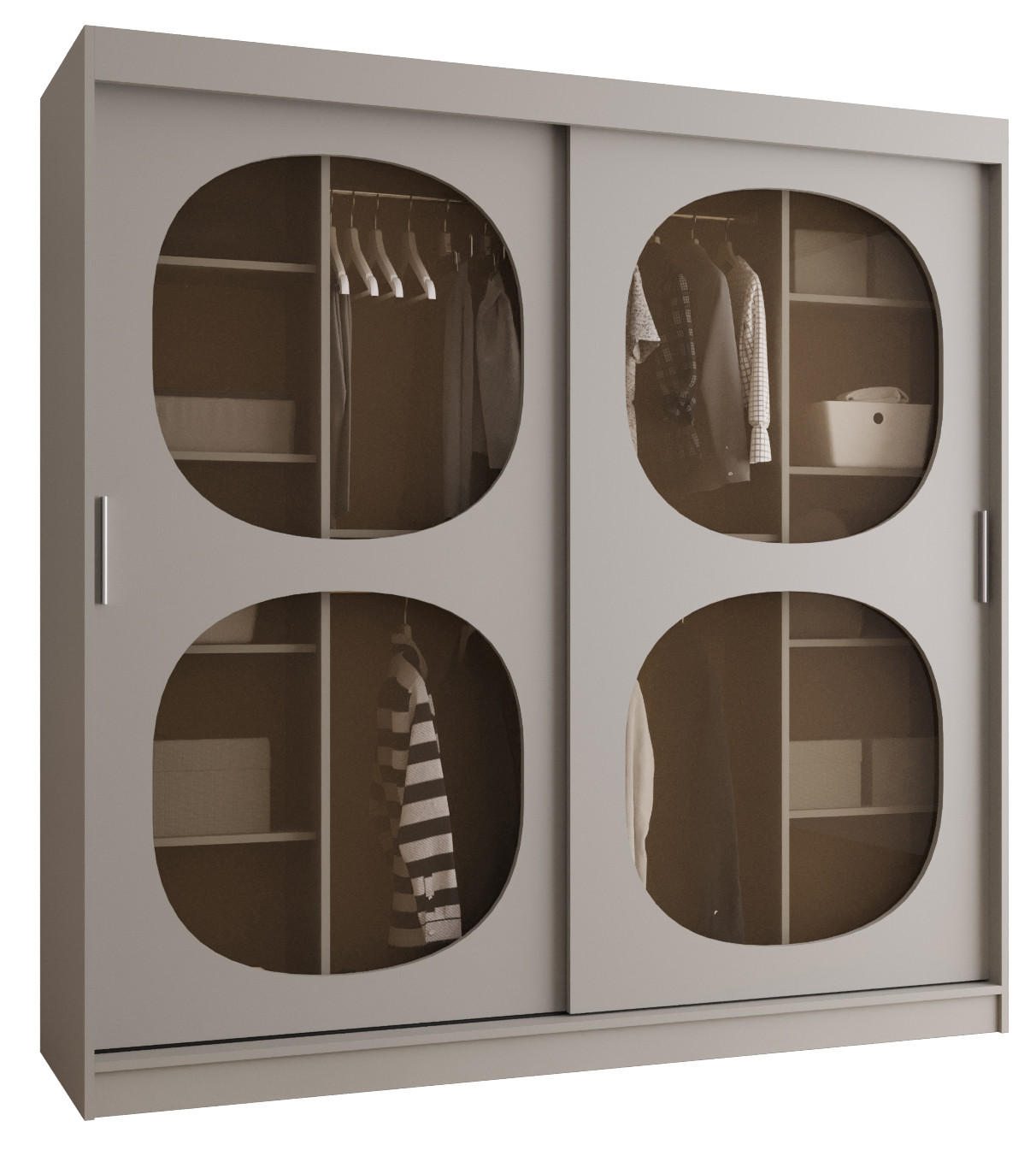 Abiks Möbel Schwebetürenschrank Kaschmir 200x200x62 cm